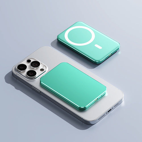 Banque d’alimentation C17 Gold avec recharge rapide sans fil magnétique et compacte