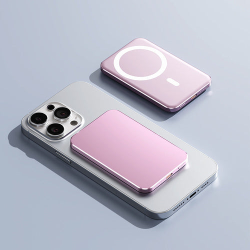 Banque d’alimentation C17 Gold avec recharge rapide sans fil magnétique et compacte