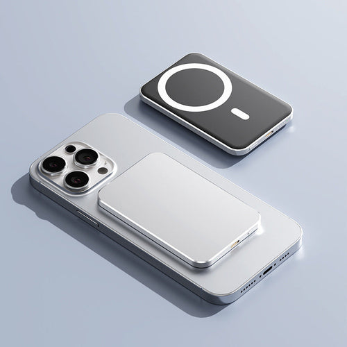 Banque d’alimentation C17 Gold avec recharge rapide sans fil magnétique et compacte