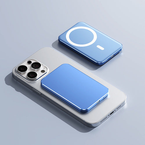 Banque d’alimentation C17 Gold avec recharge rapide sans fil magnétique et compacte