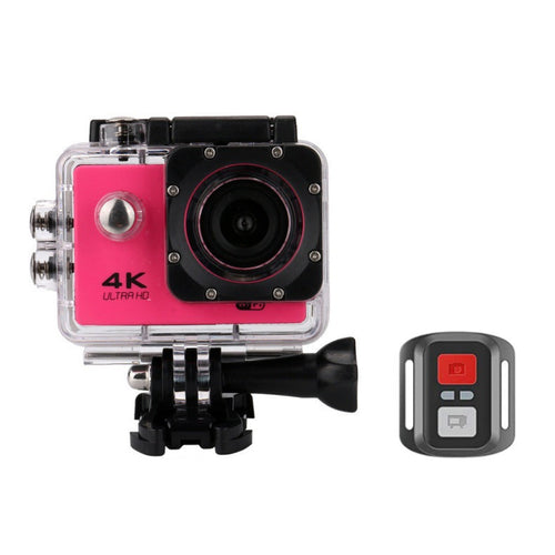Cámara WiFi 4K impermeable totalmente digital UHD + control remoto RF y accesorios