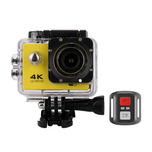Cámara WiFi 4K impermeable totalmente digital UHD + control remoto RF y accesorios