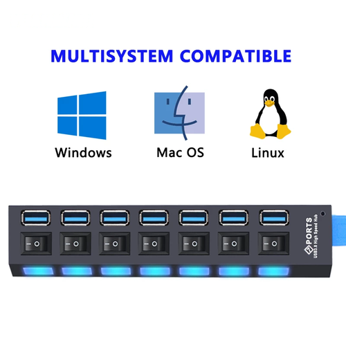 Concentrateur USB 3.0 Concentrateur USB 3.0 Multi USB Splitter 4/7 Port Expander multiple