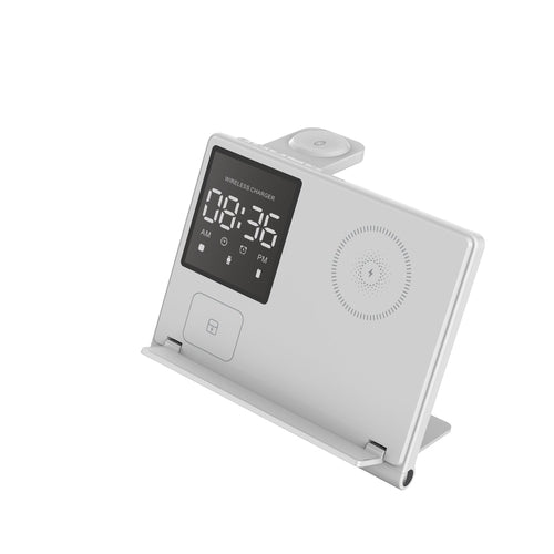 5-in-1 Pixel Animation Wireless Charger – 15W RGB Clock