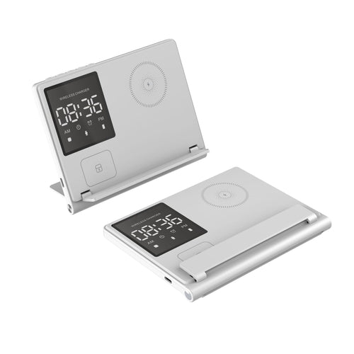 5-in-1 Pixel Animation Wireless Charger – 15W RGB Clock
